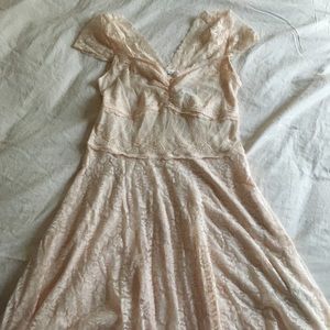 Abercrombie and Fitch lace pink dress size L. NWT